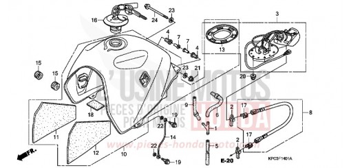 FUEL TANK/FUEL PUMP (XL125V7/8) XL125V7 de 2007